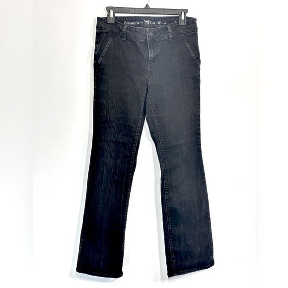 Simply Vera Vera Wang | Women's Black Denim Casual Jeans Size 6 - Picture 1 of 12